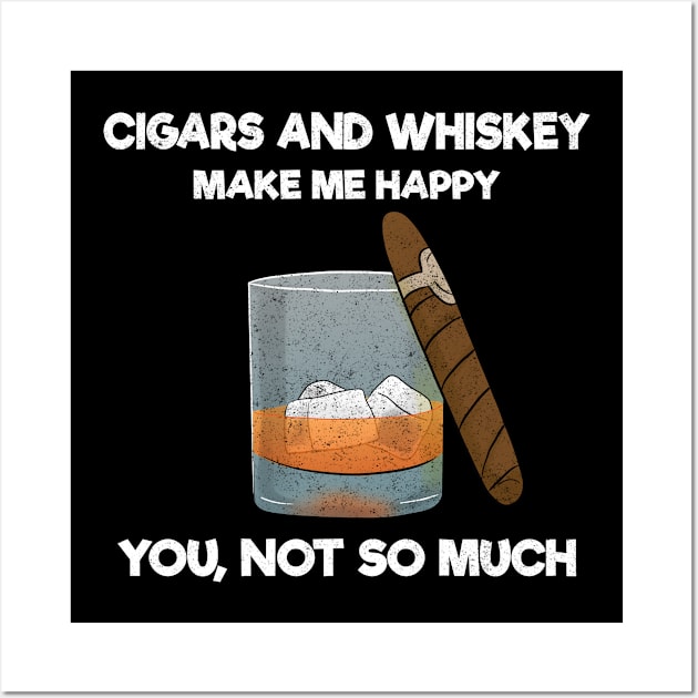 Cigars and Whiskey Wall Art by Crazy Shirts